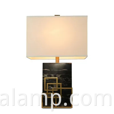 Luminária de mesa de mármore elegante para sala de estar e decoração do quarto